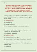 ARC SPECIALIST TRAINING EXAM NEWEST 2026  ACTUAL EXAM TEST BANK&vert; AMERICAN RED CROSS  SPECIALIST TRAINING EXAM PREP WITH 400 REAL  EXAM QUESTIONS AND CORRECT VERIFIED  ANSWERS&sol; ALREADY GRADED A&plus; &lpar;MOST RECENT&excl;&excl;&rpar; 