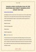Salesforce Admin Certification Exam ALL 500 QUESTIONS AND CORRECT ANSWERS LATEST UPDATE THIS YEAR&period;pdf