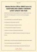 MRO Medical Review Officer ACTUAL EXAM 