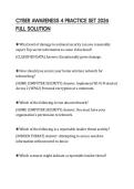 CYBER AWARENESS 4 PRACTICE SET 2026 FULL SOLUTION