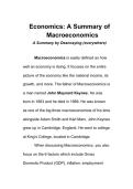 Economics&colon; A Summary of Macroeconomics