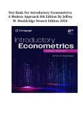 Test Bank For Introductory Econometrics&colon; A Modern Approach 8th Edition By Jeffrey M&period; Wooldridge Newest Edition 2026