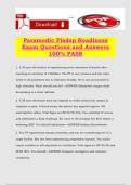 Paramedic Fisdap Readiness Exam Questions and Answers 100&percnt; PASS