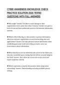 CYBER AWARENESS KNOWLEDGE CHECK PRACTICE SOLUTION 2026 TESTED QUESTIONS WITH FULL ANSWERS
