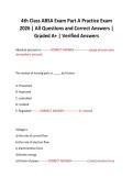 4th Class ABSA Exam Part A Practice Exam 2026 &vert; All Questions and Correct Answers &vert; Graded A&plus; &vert; Verified Answers