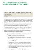 WGU D294 SNM1 TASK 1&vert; ANALYZES EMERGING LEARNING TECHNOLOGY &vert; WITH COMPLETE SOLUTIONS &vert; LATEST UPDATE