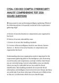 CYSA&plus; CS0-002 COMPTIA CYBERSECURITY ANALYST COMPREHENSIVE TEST 2026 SOLVED QUESTIONS