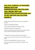 D025 TASK 2 ESSENTIALS OF ADVANCED NURSING ROLES AND INTERPROFESSIONAL PRACTICE AWM2 TASK 2 RACHEL TRACY 2021 CERTIFICATION EVALUATION EXAMS 2026 SOLVED QUESTIONS AND SOLUTIONS GRADED A&plus;