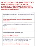 MILADY CIMA TEST FINAL EXAM AND PRACTICE  EXAM QUESTIONS CURRENTLY TESTING  COMPLETE ACCURATE EXAM 380&plus; QUESTIONS  WITH DETAILED VERIFIED ANSWERS &sol;ALREADY  GRADED A&plus; &sol;&sol;BRAND NEW&excl;&excl;  