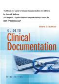 Test Bank for Guide to Clinical Documentation 3rd Edition  by Debra D Sullivan All Chapters &vert; Expert Verified Complete Guide&vert; Graded A&plus; &vert;ISBN 9780803666627