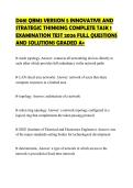 D081 QBM3 VERSION 5 INNOVATIVE AND STRATEGIC THINKING COMPLETE TASK 1 EXAMINATION TEST 2026 FULL QUESTIONS AND SOLUTIONS GRADED A&plus;