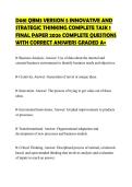 D081 QBM3 VERSION 5 INNOVATIVE AND STRATEGIC THINKING COMPLETE TASK 1 FINAL PAPER 2026 COMPLETE QUESTIONS WITH CORRECT ANSWERS GRADED A&plus;