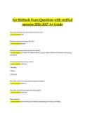 Air Methods Exam Questions with Verified Answers 2026&ndash;2027 &vert; A&plus; Grade
