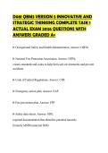 D081 QBM3 VERSION 5 INNOVATIVE AND STRATEGIC THINKING COMPLETE TASK 1 ACTUAL EXAM 2026 QUESTIONS WITH ANSWERS GRADED A&plus;
