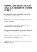D084 WGU CLOUD PLATFORM SOLUTIONS ACTUAL EXAM 2026 QUESTIONS SOLUTIONS GRADED A&plus;