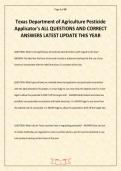 Texas Department of Agriculture Pesticide Applicator-s ALL QUESTIONS AND CORRECT ANSWERS LATEST UPDATE THIS YEAR&period;pdf
