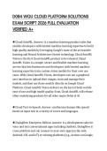 D084 WGU CLOUD PLATFORM SOLUTIONS EXAM SCRIPT 2026 FULL EVALUATION VERIFIED A&plus;