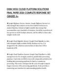 D084 WGU CLOUD PLATFORM SOLUTIONS FINAL PAPER 2026 COMPLETE RESPONSE SET GRADED A&plus;