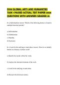 D198 GLOBAL ARTS AND HUMANITIES TASK 1 PASSED ACTUAL TEST PAPER 2026 QUESTIONS WITH ANSWERS GRADED A&plus;