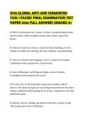 D198 GLOBAL ARTS AND HUMANITIES TASK 1 PASSED FINAL EXAMINATION TEST PAPER 2026 FULL ANSWERS GRADED A&plus;
