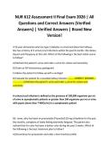 NUR 612 Assessment II Final Exam 2026 &vert; All Questions and Correct Answers &lpar;Verified Answers&rpar; &vert; Verified Answers &vert; Brand New Version&excl;