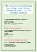 NSG 5140 Advanced Pathophysiology &vert; South College &vert; Latest  2026 Exam Questions and Answers &vert; 100&percnt; Pass Guaranteed &vert; Graded A&plus;