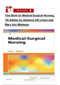 Test Bank for Medical-Surgical Nursing&comma; 7th Edition by Adrianne Dill Linton and Mary Ann Matteson