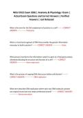 WGU D312 Exam 2026 &vert; Anatomy & Physiology I Exam &vert; Actual Exam Questions and Correct Answers &vert; Verified Answers &vert; Just Released