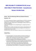NERC RELIABILITY COORDINATOR &lpar;RC&rpar; Actual HIGH-FIDELITY PRACTICE EXAM &ndash; Comprehensive Review & Verified Guide