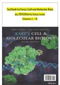 Karp&rsquo;s Cell and Molecular Biology 9th Edition Test Bank &ndash; Chapters 1-18