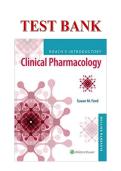 Test Bank - Roach&rsquo;s Introductory Clinical Pharmacology 11th Edition by Susan M&period; Ford