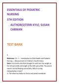 Essentials of Pediatric Nursing Test Bank 2026 Kyle and Carman &vert; Nursing Test Bank Fundamentals of Nursing Clinical Judgment NCLEX-Style Questions