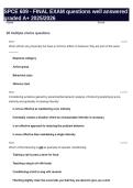 SPCE 609 - FINAL EXAM questions well answered graded A&plus; 2025&sol;2026