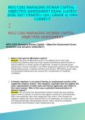 WGU C202 MANAGING HUMAN CAPITAL &ndash; OBJECTIVE ASSESSMENT EXAM&colon; &lpar;LATEST 2026&sol; 2027 UPDATE&rpar; &vert; Q&sol;A &vert; GRADE A&vert; 100&percnt; CORRECT