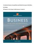 Test Bank for Business&colon; Its Legal&comma; Ethical&comma; and Global Environment&comma; 10th Edition &ndash; Jennings &vert; All Chapters 1&ndash;20&rpar; with Verified Answers