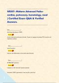 NR507- Midterm Advanced Patho- cardiac&comma; pulmonary&comma; hematology&comma; renal &vert; Certified Exam Q&A & Verified Answers&period; 