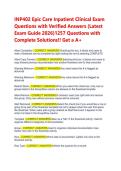 Epic Inpatient Clinical INP402 1257 Practice Questions & Solutions