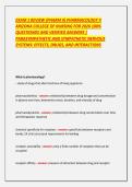 EXAM 1 REVIEW &lpar;PHARM II&rpar; PHARMACOLOGY II ARIZONA COLLEGE OF NURSING FOR 2026 100&percnt; QUESTIONDS AND VERIFIED ANSWERS &vert; PARASYMPATHETIC AND SYMPATHETIC NERVOUS SYSTEMS&colon; EFFECTS&comma; DRUGS&comma; AND INTERACTIONS