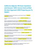  Pass the California Adjuster PSI Exam &vert; 100&percnt; Verified 2026 Q&A Bank
