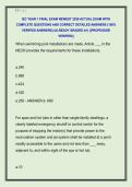 IEC YEAR 1 FINAL EXAM NEWEST 2026 ACTUAL EXAM WITH  COMPLETE QUESTIONS AND CORRECT DETAILED ANSWERS &lpar;100&percnt;  VERIFIED ANSWERS&rpar; &vert;ALREADY GRADED A&plus;&vert; &vert;&vert;PROFESSOR  VERIFIED&vert;&vert; 