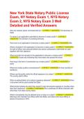 NY Notary Exam 1 Practice&colon; Verified Answers & Study Guide