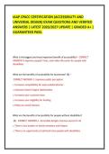 IAAP CPACC CERTIFICATION &lpar;ACCESSIBILITY AND UNIVERSAL DESIGN&rpar; EXAM QUESTIONS AND VERIFIED ANSWERS &vert; LATEST 2026&sol;2027 UPDATE &vert; GRADED A&plus; &vert; GUARANTEED PASS&period;