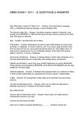 DBMS EXAM 1 &lpar;CH&period;1 - 4&rpar; QUESTIONS & ANSWERS