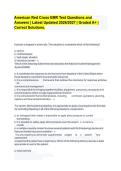 American Red Cross EMR Test Questions and Answers &vert; Latest Updated 2026&sol;2027 &vert; Graded A&plus; &vert; Correct Solutions&period;