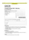 2025 OCR A Level Business H431&sol;02 The UK business environment Comprehensive Question Paper & Final Marking Scheme