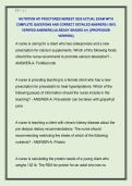 NUTRITION ATI PROCTORED NEWEST 2026 ACTUAL EXAM WITH  COMPLETE QUESTIONS AND CORRECT DETAILED ANSWERS &lpar;100&percnt;  VERIFIED ANSWERS&rpar; &vert;ALREADY GRADED A&plus;&vert; &vert;&vert;PROFESSOR  VERIFIED&vert;&vert;