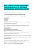 WGU- C468 INFORMATION MANAGEMENT AND THE APPLICATION OF TECHNOLOGY QUESTIONS WITH 100&percnt; CORRECT ANSWERS