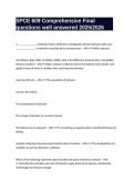 SPCE 609 Comprehensive Final questions well answered 2025&sol;2026