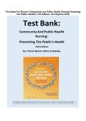 Test Bank for Community and Public Health Nursing&colon; Promoting the Public&rsquo;s Health 11th Edition by Rector &vert; All Chapters Complete &vert; Exam-Ready & Fully Updated 2026