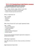 WGU C202 Managing Human Capital Objective Assessment Exam Questions and Correct Answers